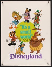 3c325 DISNEYLAND IT'S A SMALL WORLD printer's test special 18x23 '90s Donald Duck, Mickey Mouse!