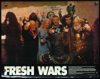 3c281 FRESH WARS signed commercial poster'80s by Buster Crabbe,Flash Gordon & Star Wars beer parody!