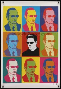 3c534 MATRIX RELOADED signed special 27x40 '03 by artist J.D. 373/400, cool Andy Warhol style art!
