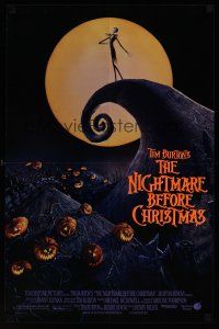 3c478 NIGHTMARE BEFORE CHRISTMAS special 18x27 '93 Tim Burton, Disney, great horror cartoon image!