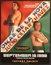 3c343 OSCAR DE LA HOYA VS. JULIO CESAR CHAVEZ special 22x28 '98 boxing at Caesars Palace!
