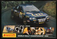 3c372 PIRELLI TIRES special 27x39 '94 Subaru rally car driven by Carlos Sainz & co-driver Louis Moya