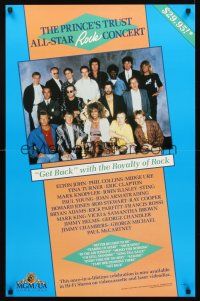 3c346 PRINCE'S TRUST ALL-STAR ROCK CONCERT video special 22x34 '87 Elton John, Phil Collins & more!