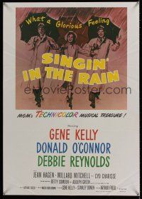 3c430 SINGIN' IN THE RAIN soundtrack poster '70s Gene Kelly, Donald O'Connor, Debbie Reynolds!
