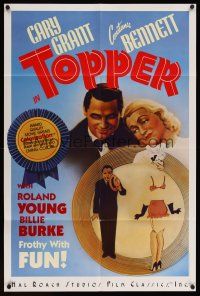 3c414 TOPPER video 24x36 video poster R85 great color image of Constance Bennett & Cary Grant!