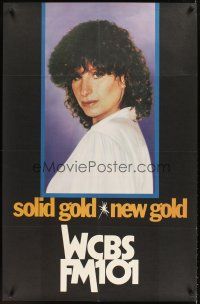 3c306 WCBS FM101 radio half subway '80s portrait of Barbra Streisand w/wild perm!