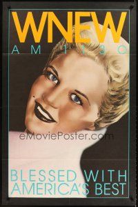 3c310 WNEW AM 1130 PEGGY LEE radio half subway '80s cool portrait art, blessed with America's best!