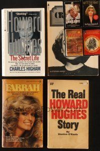3d025 LOT OF 8 MOVIE-RELATED PAPERBACK BOOKS '80s Joan Crawford, Howard Hughes, Farrah & more!