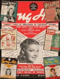 3d029 LOT OF 7 SONG MAGAZINES '40 - '57 containing popular song lyrics & more!