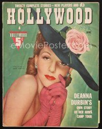 3d125 HOLLYWOOD magazine June 1942 sexy head & shoulders portrait of Mary Martin!