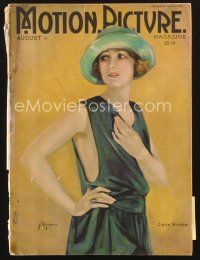 3d093 MOTION PICTURE magazine August 1922 art of sexy Claire Windsor by Ann Brockman!