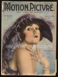3d095 MOTION PICTURE magazine October 1922 artwork of glamorous Marie Prevost by Florhi!