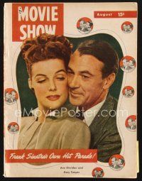 3d126 MOVIE SHOW magazine August 1948 portrait of Gary Cooper & Ann Sheridan starring in Good Sam!
