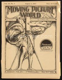 3d075 MOVING PICTURE WORLD exhibitor magazine August 4, 1917 Fairbanks, D.W. Griffith, Mutt & Jeff