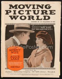 3d079 MOVING PICTURE WORLD exhibitor magazine Aug 7, 1920 Jack Dempsey,Babe Ruth,Annette Kellerman