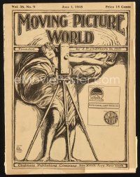 3d077 MOVING PICTURE WORLD exhibitor magazine June 1, 1918 Charlie Chaplin, Theda Bara as Cleopatra