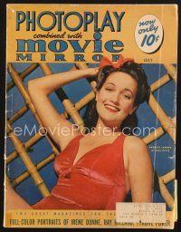 3d111 PHOTOPLAY magazine July 1941 portrait of sexy Dorothy Lamour in swimsuit by Paul Hesse!