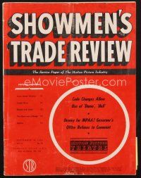 3d087 SHOWMEN'S TRADE REVIEW exhibitor magazine September 18, 1954 CinemaScope is beyond words!