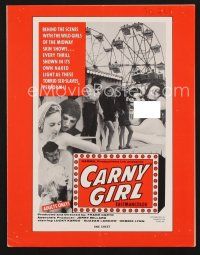 3d139 CARNY GIRL pressbook '70 behind the scenes with wild girls of the midway skin shows!