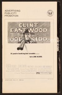 3d149 JOE KIDD pressbook '72 cool art of Clint Eastwood pointing double-barreled shotgun!