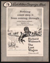 3d161 LAST WAGON pressbook '56 Richard Widmark, Delmer Daves, nothing could stop the last wagon!