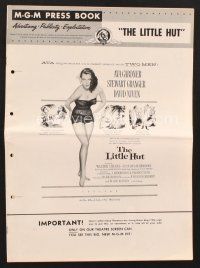3d169 LITTLE HUT pressbook '57 full-length barely-dressed tropical Ava Gardner with sexy eyes!