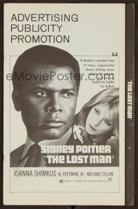3d171 LOST MAN pressbook '69 Sidney Poitier crowded a lifetime into 37 suspensful hours!