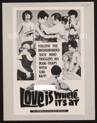 3d173 LOVE IS WHERE IT'S AT pressbook '67 he triggers his man-traps with girl bait!