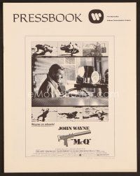 3d180 McQ pressbook '74 John Sturges, John Wayne is a busted cop with an unlicensed gun!