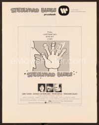 3d216 STEELYARD BLUES pressbook '72 great wacky art of bandits Jane Fonda, Donald Sutherland, Boyle