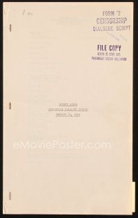 3d241 LUXURY LINER censorship dialogue script January 14, 1933, screenplay by Gene Markey & Scola!
