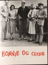 3d287 BONNIE & CLYDE Danish program '68 cool different images of Warren Beatty & Faye Dunaway!