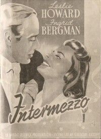 3d297 INTERMEZZO Danish program '46 Ingrid Bergman loves violinist Leslie Howard, different!