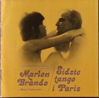 3d300 LAST TANGO IN PARIS Danish program '72 Marlon Brando, Maria Schneider, Bertolucci, different