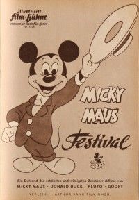 3d272 MICKEY MOUSE FESTIVAL German program '60 many images with Goofy, Donald Duck & Pluto!