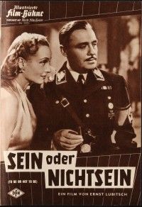 3d280 TO BE OR NOT TO BE German program '60 Carole Lombard, Jack Benny, Ernst Lubitsch, different!
