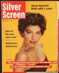 3d038 LOT OF 10 SILVER SCREEN MAGAZINES '56-58 Liz Taylor, Ava Gardner, Doris Day, Natalie Wood