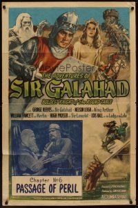 3e019 ADVENTURES OF SIR GALAHAD chapter 6 1sh '49 George Reeves, Passage of Peril!