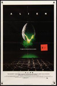 3e027 ALIEN int'l 1sh '79 Ridley Scott outer space sci-fi monster classic, cool hatching egg image!