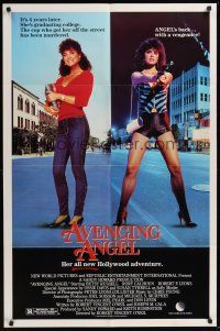 3e051 AVENGING ANGEL 1sh '84 Betsy Russell as hooker/college student!