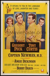 3e134 CAPTAIN NEWMAN, M.D. 1sh '64 Gregory Peck, Tony Curtis, Angie Dickinson, Bobby Darin