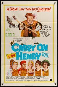 3e140 CARRY ON HENRY VIII 1sh '72 Sidney James, Gerald Thomas historic English comedy!