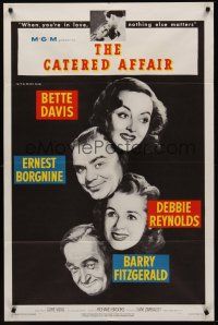 3e144 CATERED AFFAIR 1sh '56 Debbie Reynolds, Bette Davis, Ernest Borgnine, Barry Fitzgerald!