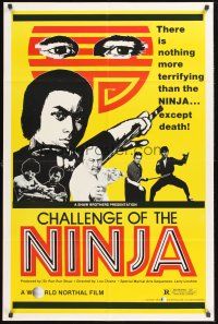 3e147 CHALLENGE OF THE NINJA 1sh '80 Yasuaki Kurata, Chia Hui Liu, martial arts action art!