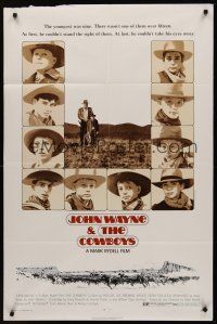 3e197 COWBOYS 1sh '72 big John Wayne gave these young boys their chance to become men!