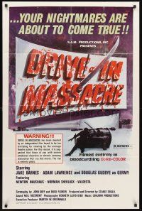3e280 DRIVE-IN MASSACRE 1sh '76 your nightmares are about to come true in GORE-COLOR!