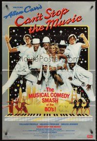 3e131 CAN'T STOP THE MUSIC English 1sh '80 The Village People, Steve Guttenberg & Bruce Jenner!