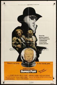 3e328 FAMILY PLOT 1sh '76 from the mind of devious Alfred Hitchcock, Karen Black, Bruce Dern!