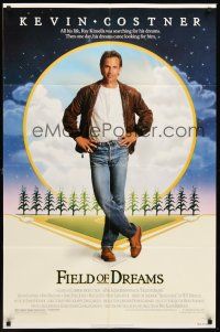 3e337 FIELD OF DREAMS 1sh '89 Kevin Costner baseball classic, if you build it, they will come!