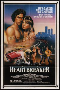 3e450 HEARTBREAKER style B 1sh '82 Dawn Dunlap, Fernando Allende, he's a lover & fighter!